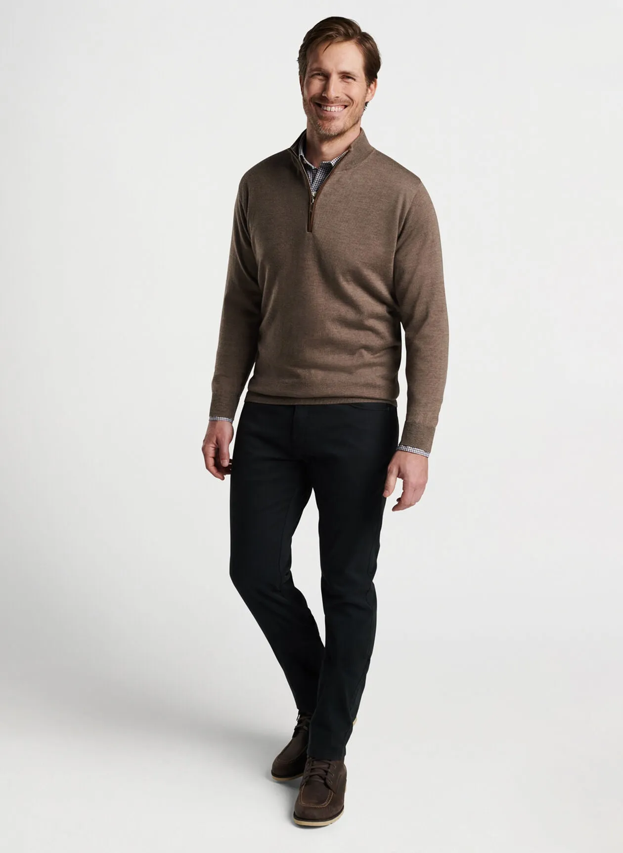 Autumn Crest Suede Trim Quarter-Zip