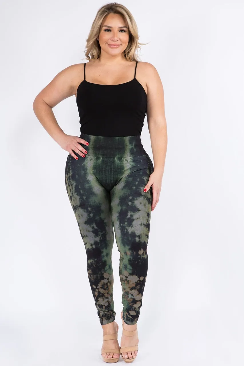 B4222XLBK Plus Size High Waist Full Length Legging