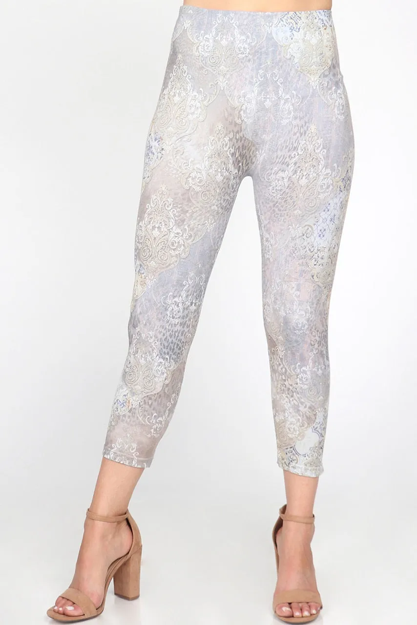 B4438V Capri High Waist Crop Leggings