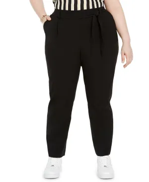 Bar III Trendy Plus Tie-Waist Pants