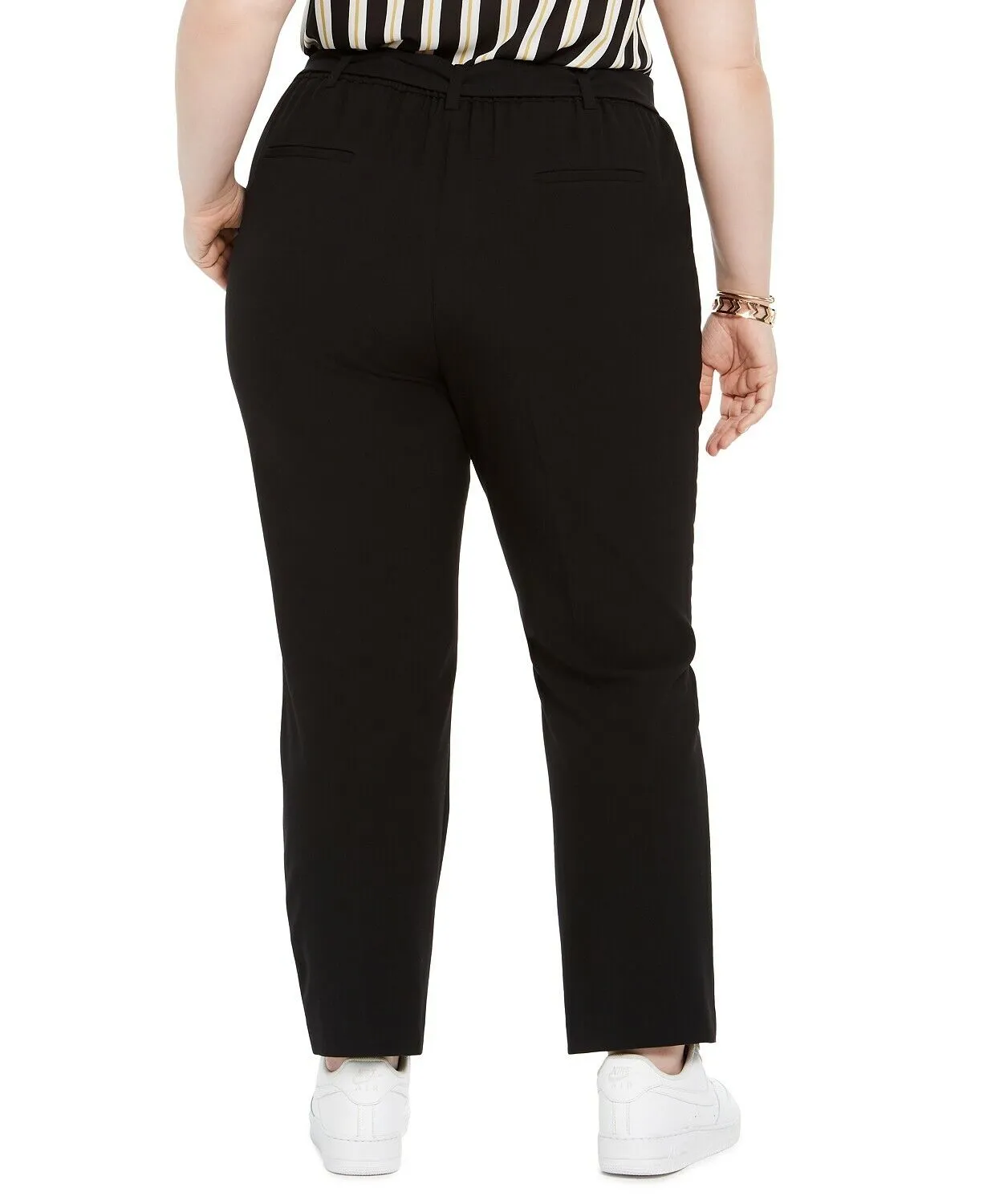 Bar III Trendy Plus Tie-Waist Pants