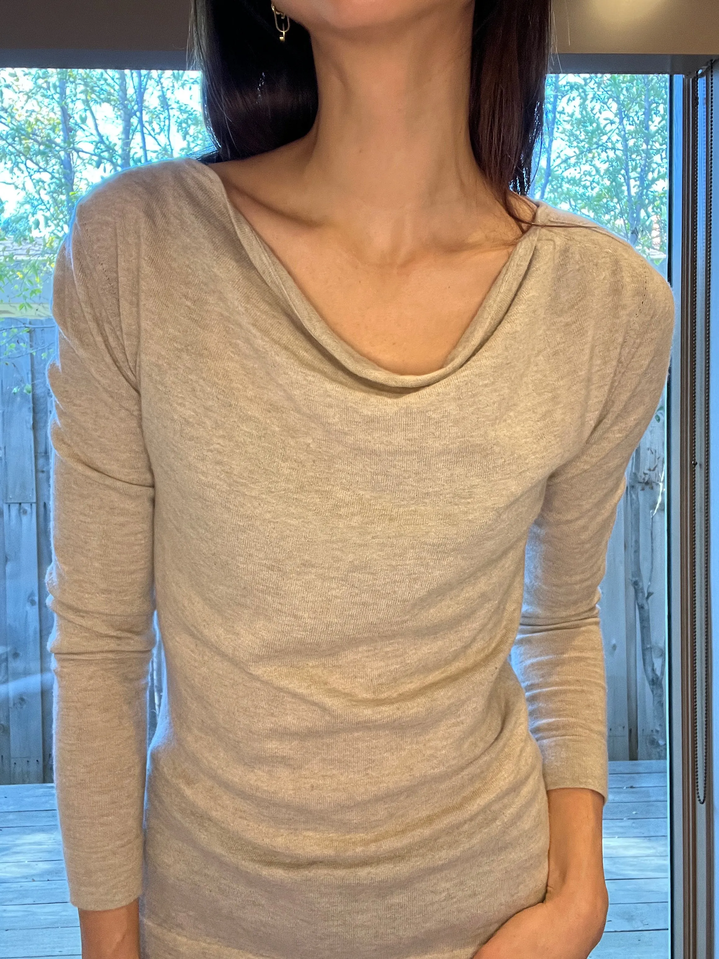 Beige Cashmere Sweater - S