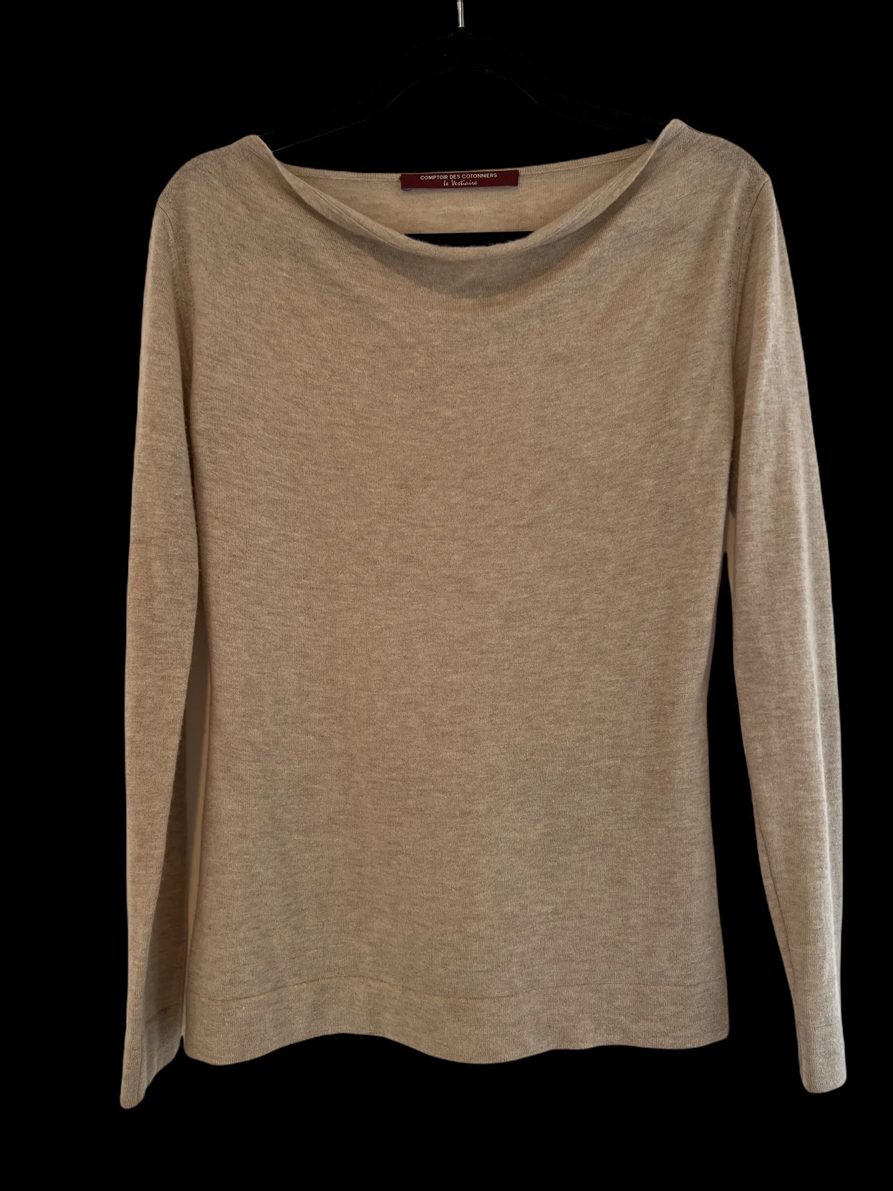 Beige Cashmere Sweater - S