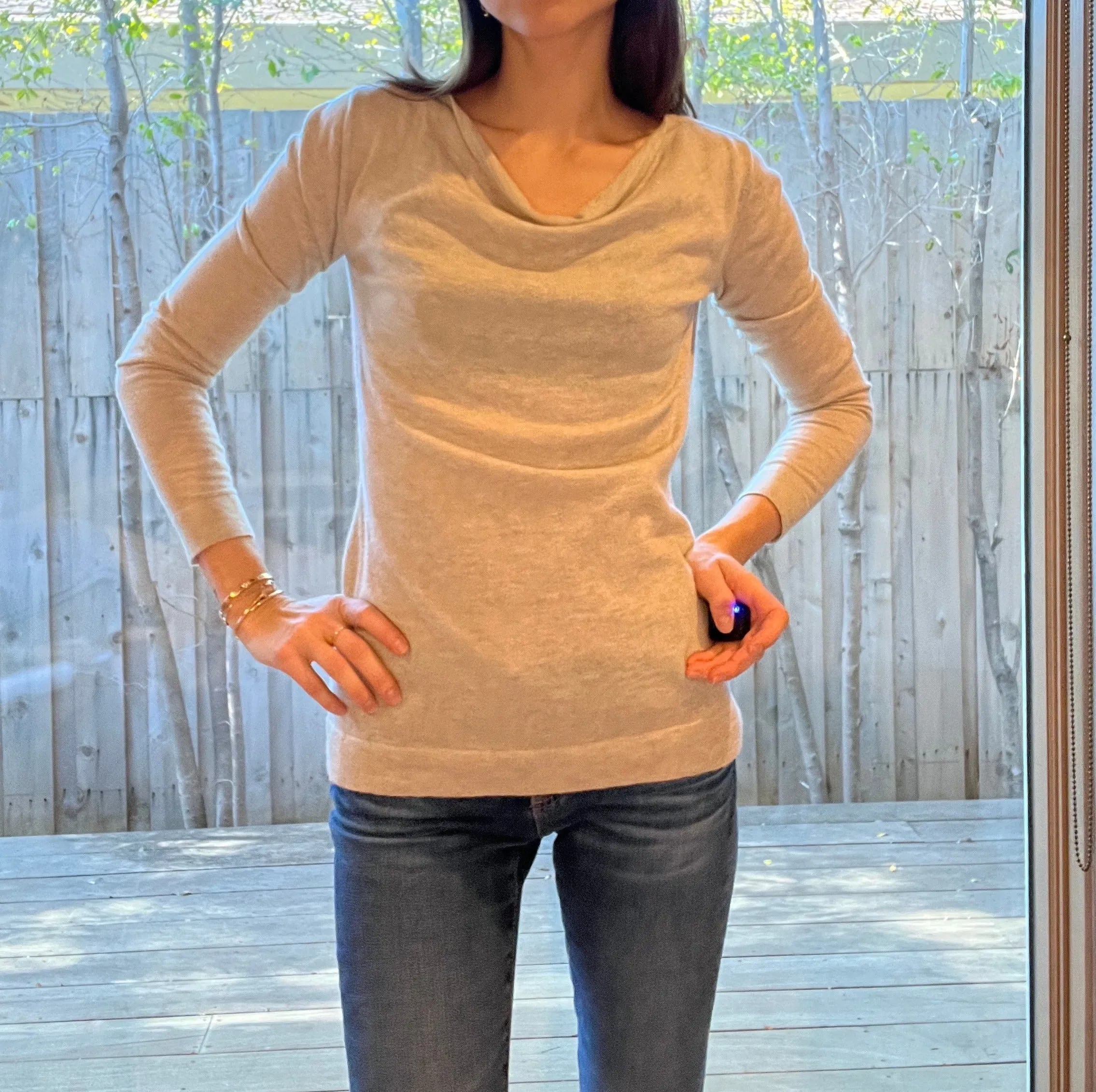 Beige Cashmere Sweater - S