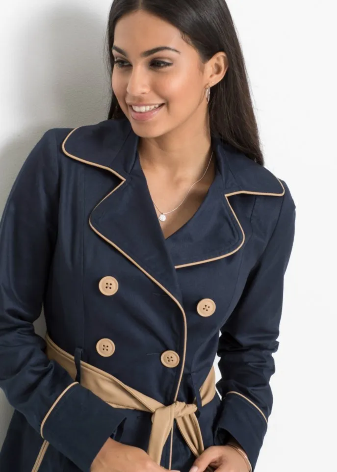 Bodyflirt trench coat, blue