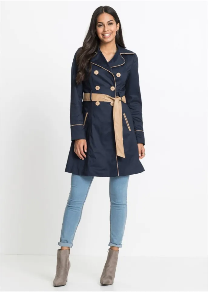 Bodyflirt trench coat, blue