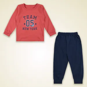 Boys Printed T-Shirt and Pant Clothing Set