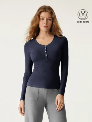 Button Henley Cozy Brami Top