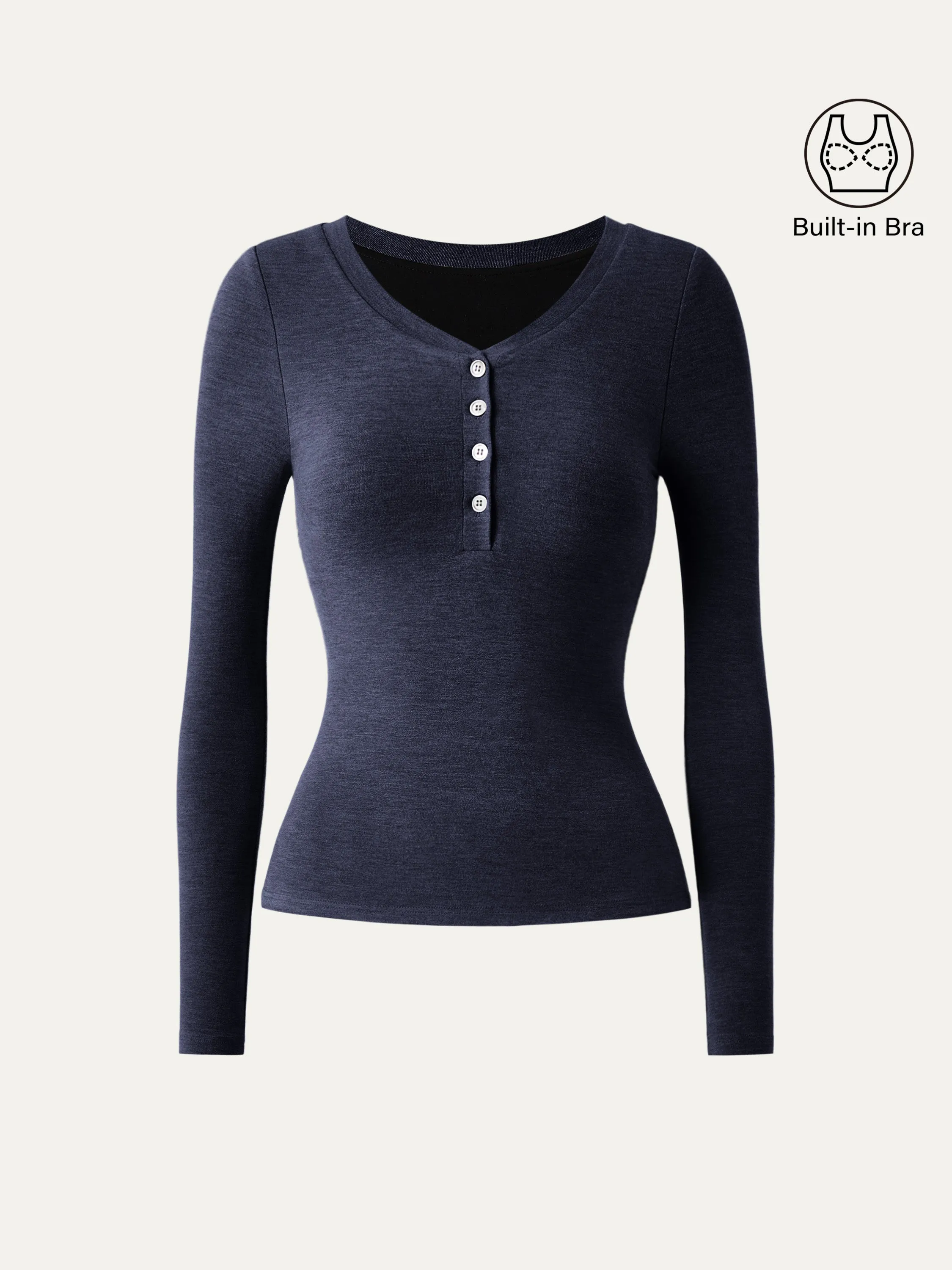 Button Henley Cozy Brami Top