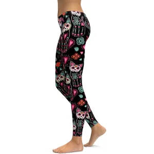 Calavera Cat Leggings