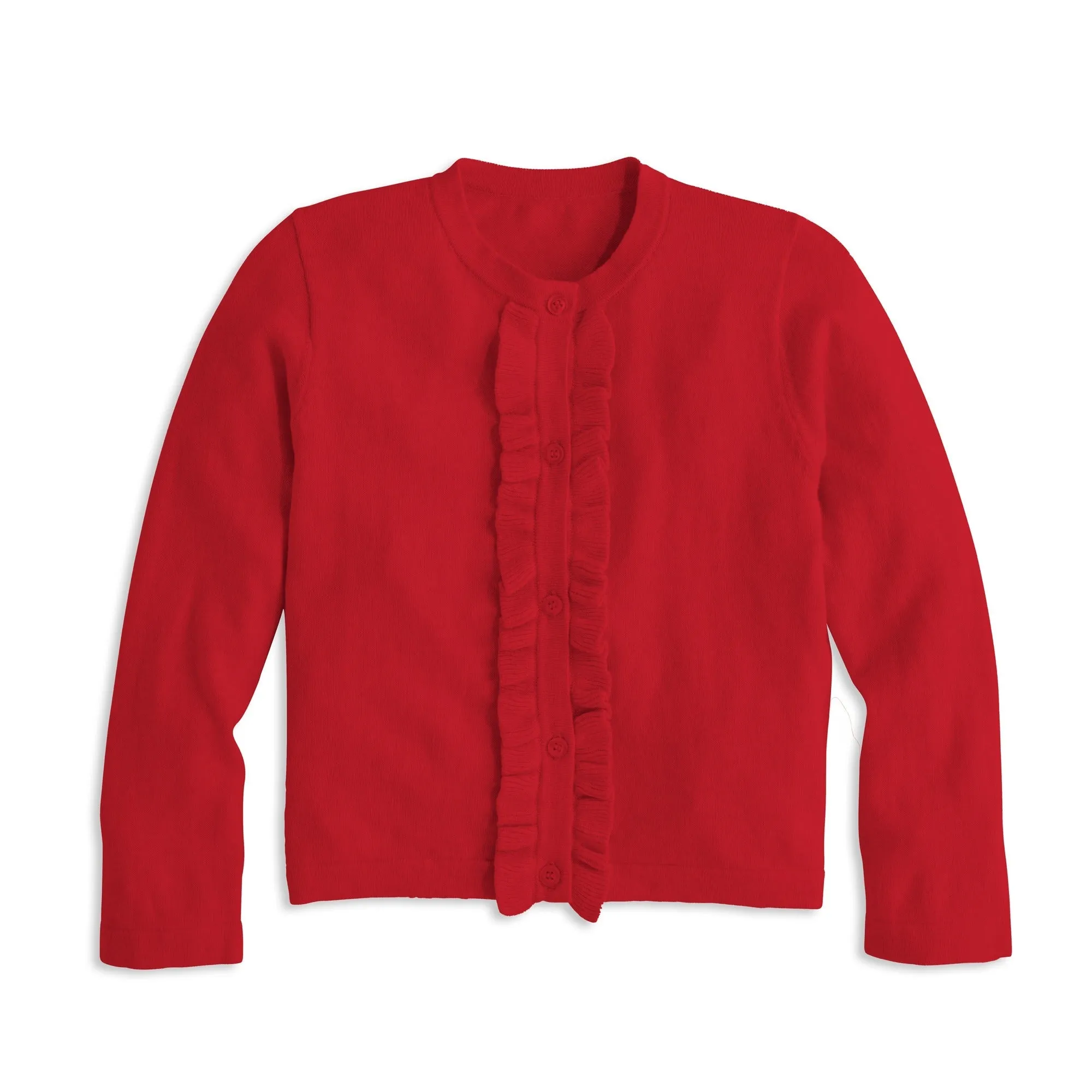 Cashmere Blend Ruffle Cardigan -- Scarlet O'Hara