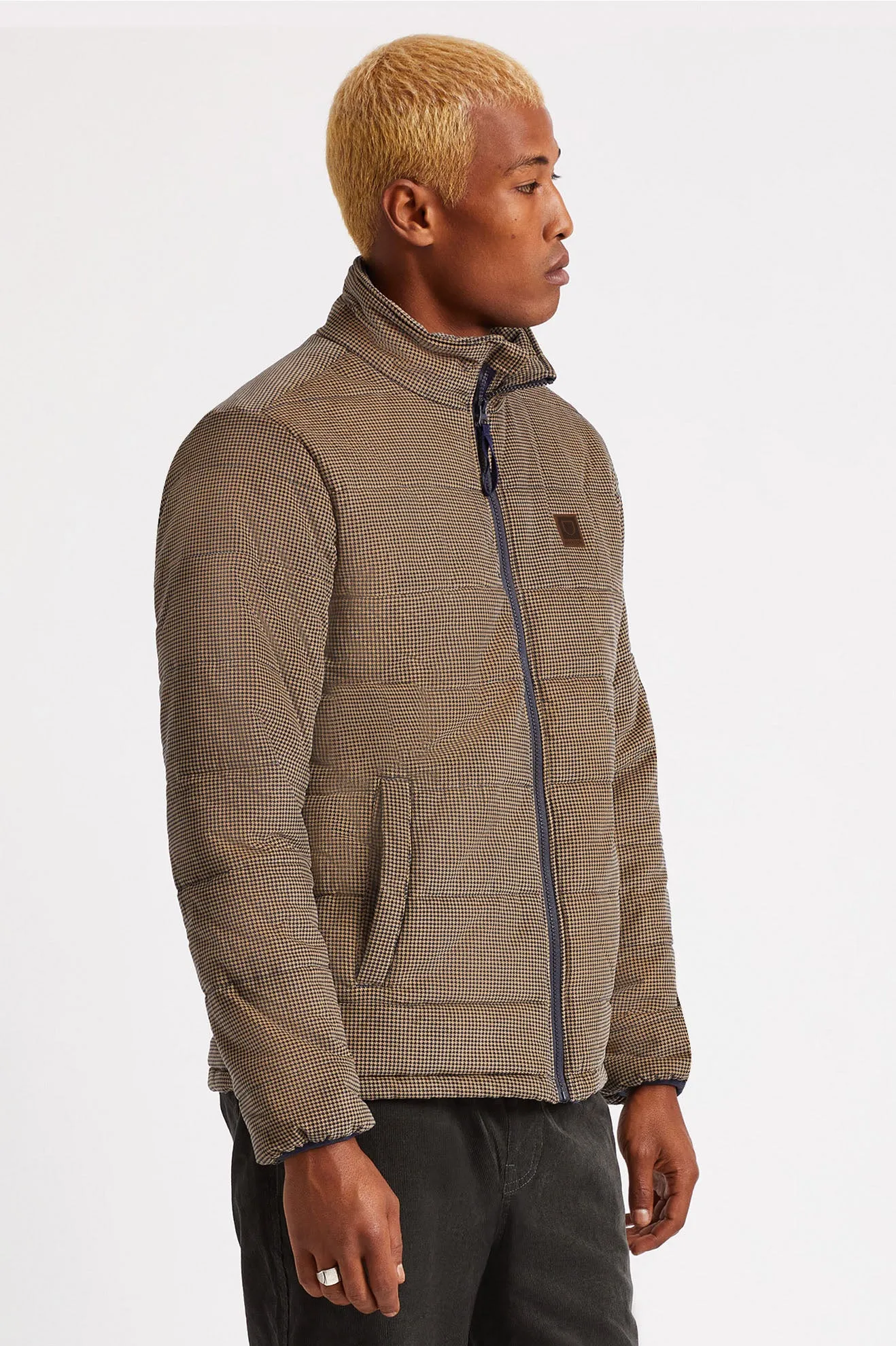 Cass Puffer Jacket - Navy/Khaki