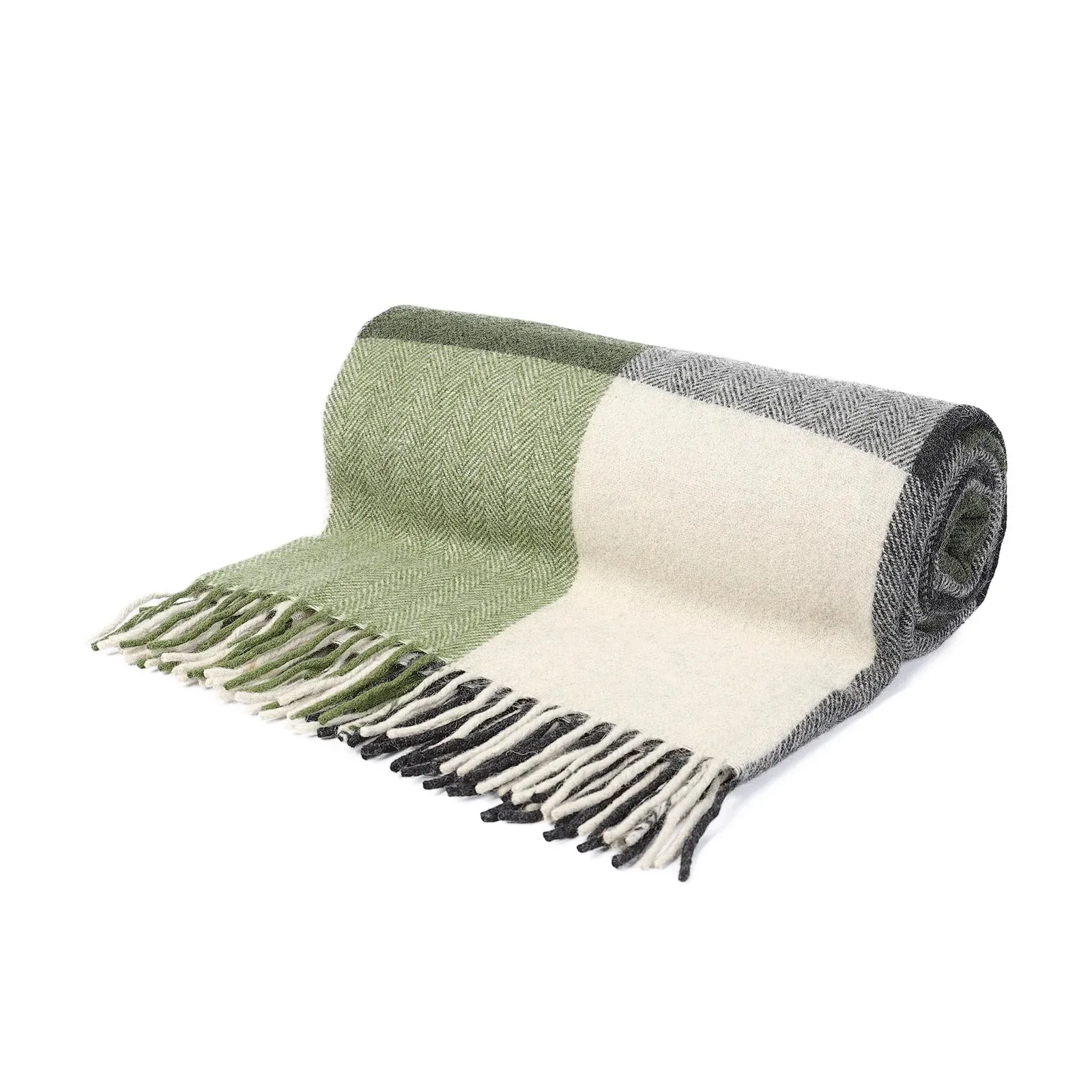 Check Moss Wool Blanket