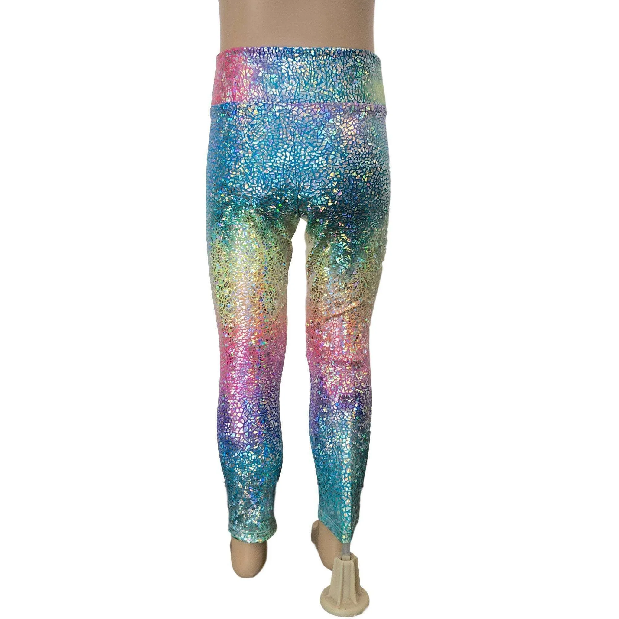 Children's Holograph Rainbow Leggings