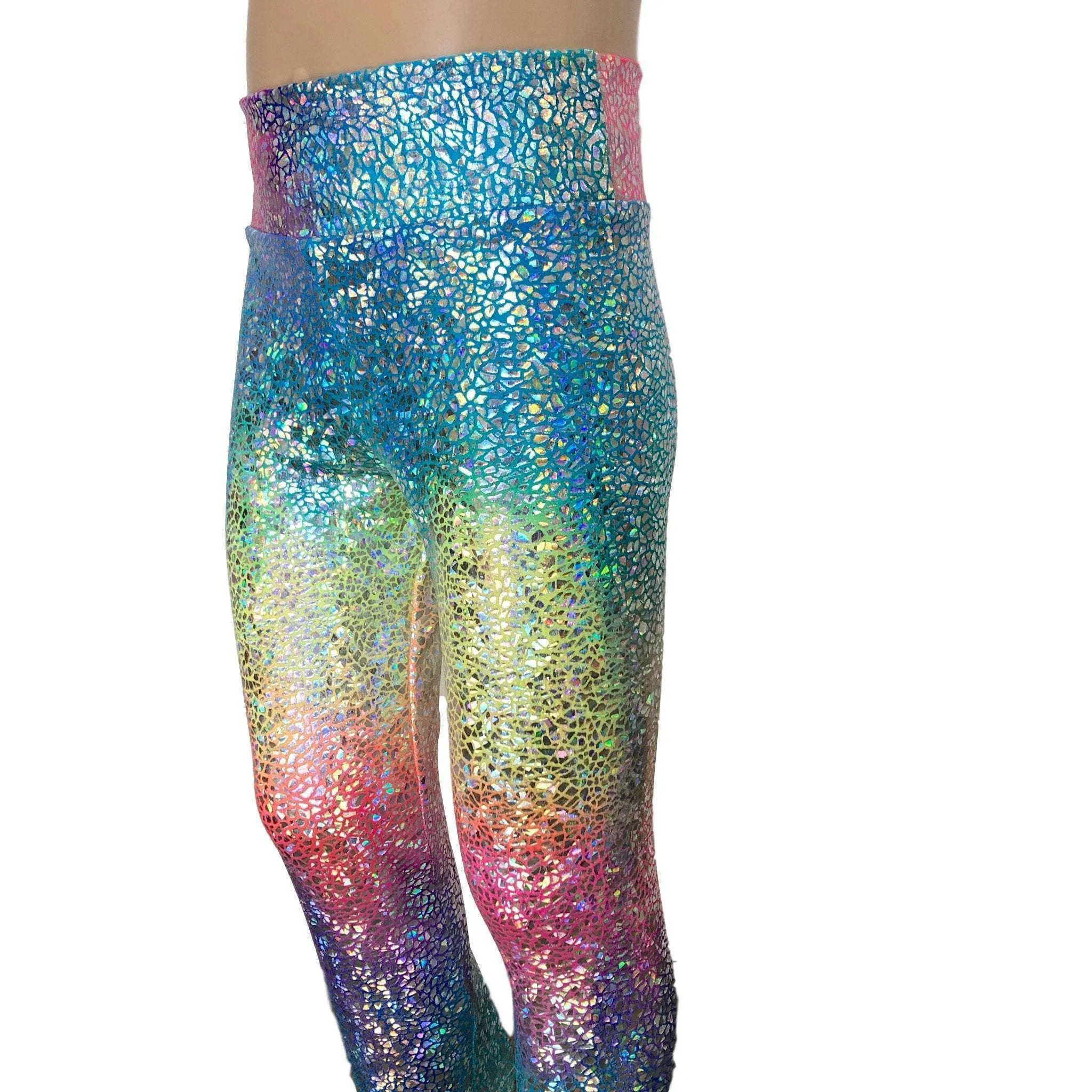 Children's Holograph Rainbow Leggings