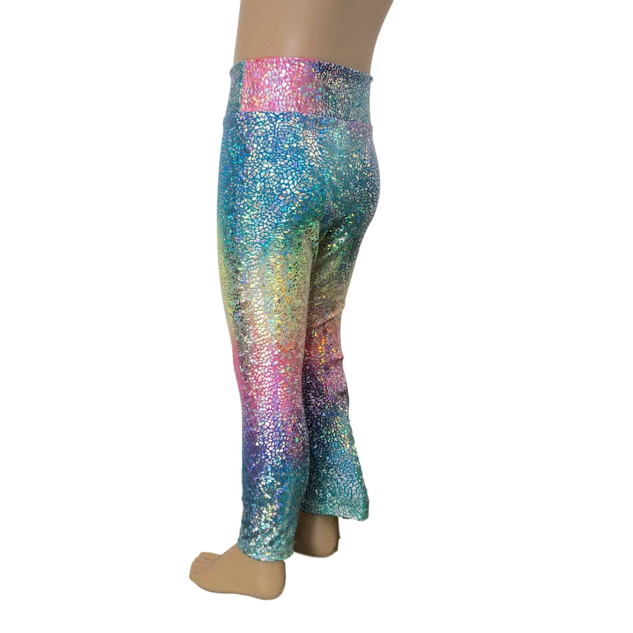 Children's Holograph Rainbow Leggings