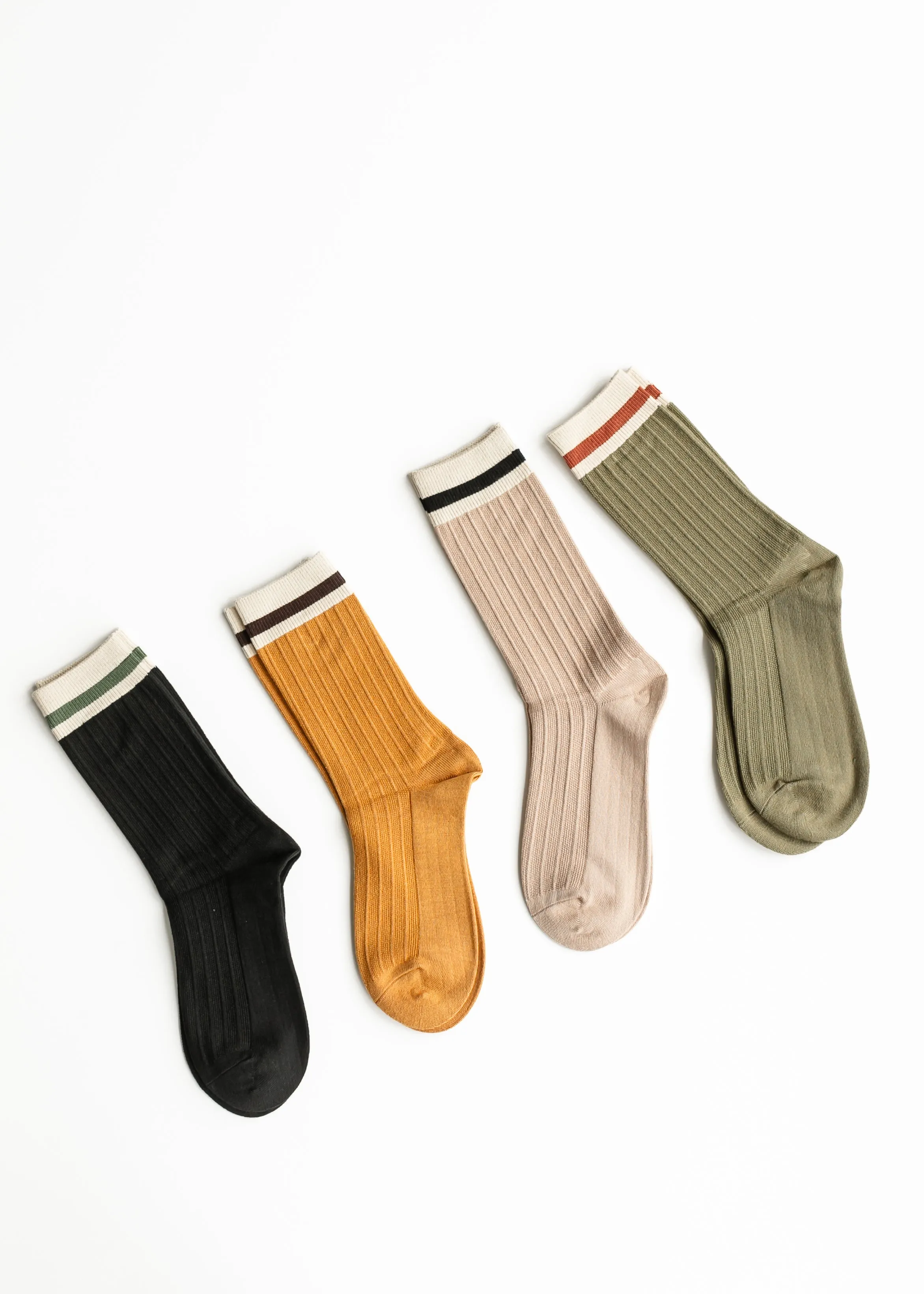 Cozy Retro Color Block Wool Blend Socks