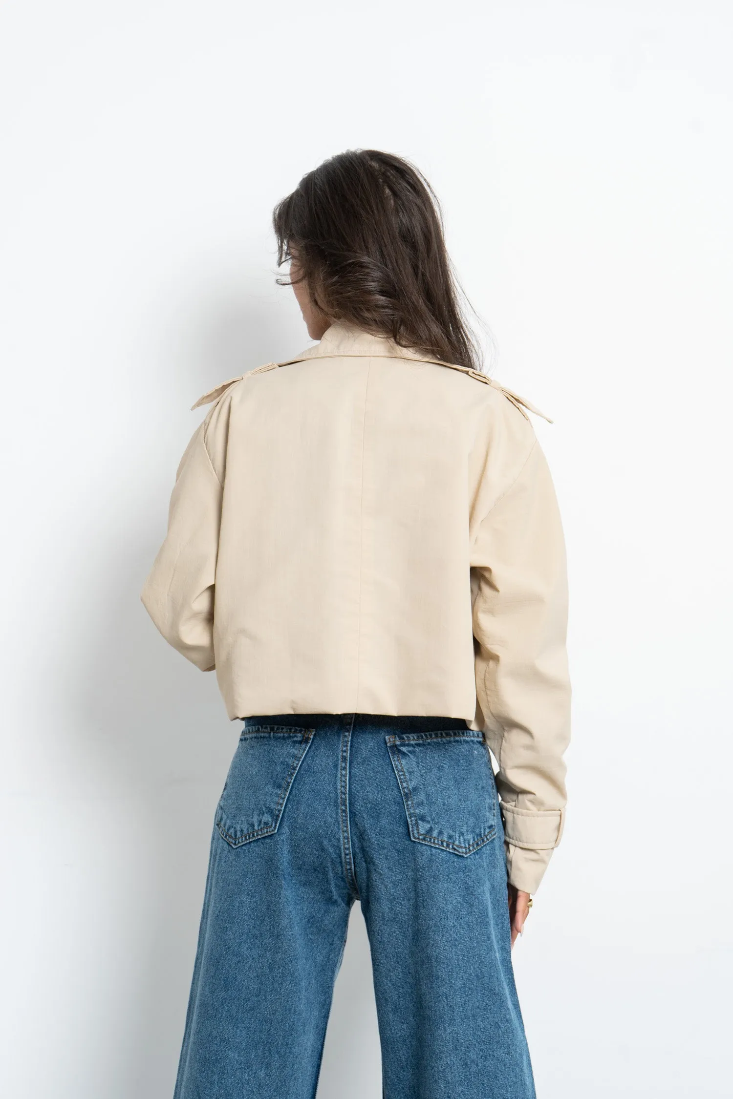 Cropped Trench Jacket - Mitcha Label