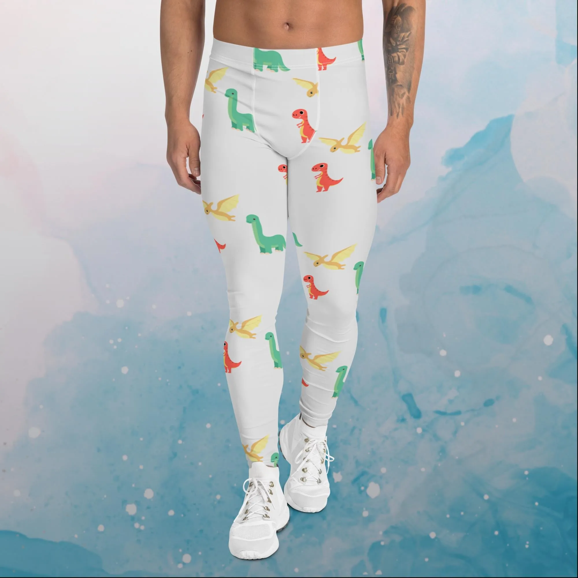 Cute Dinos Mens Leggings