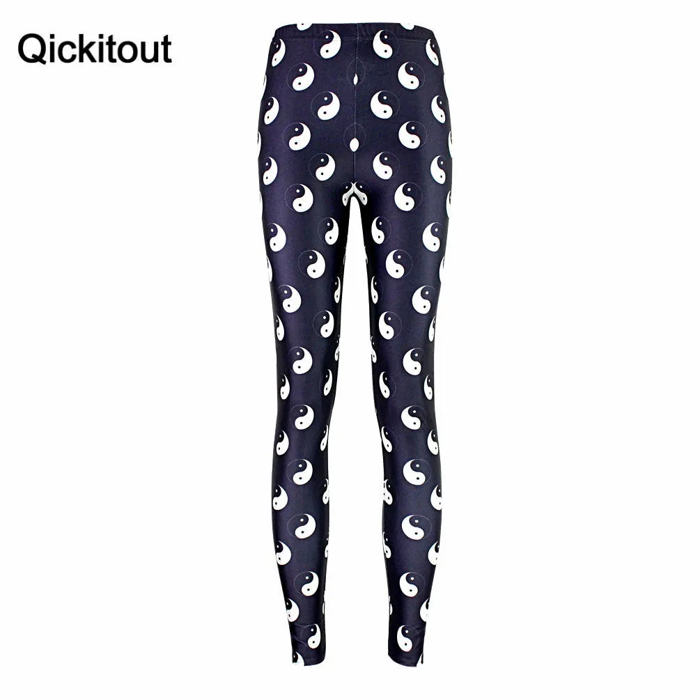 Drop shipping New fashion Sexy Hot Women Black gossip mythology 3D design digital printing leggings New Leggings Plus size