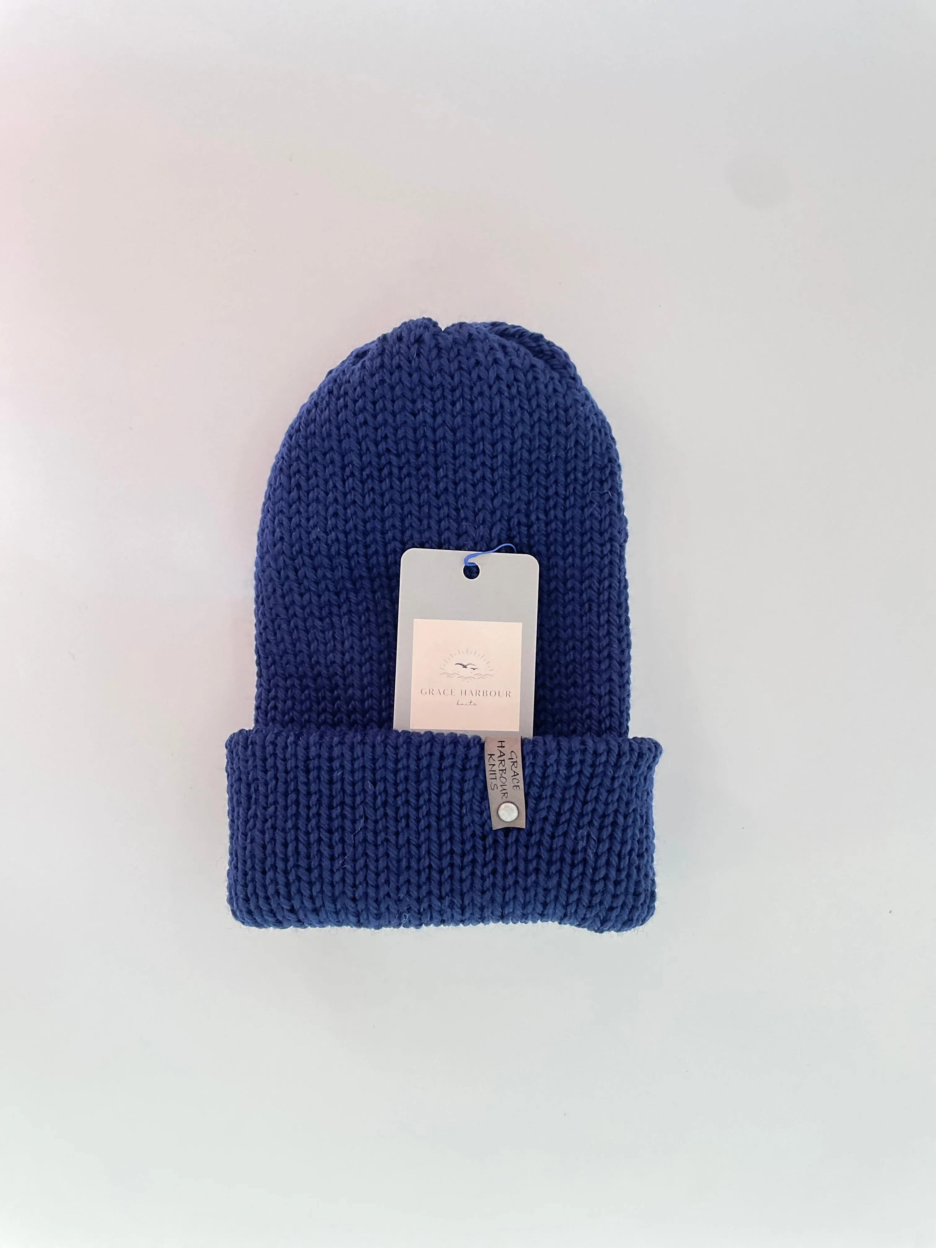 Em Beanie-all wool Navy