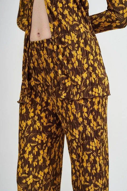 Emory Park | Micro Pleat Lounge Printed Pants