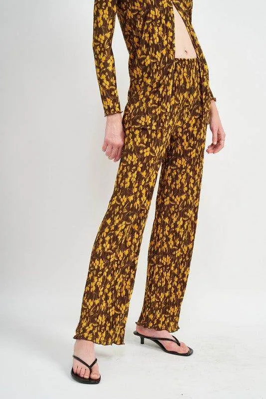 Emory Park | Micro Pleat Lounge Printed Pants