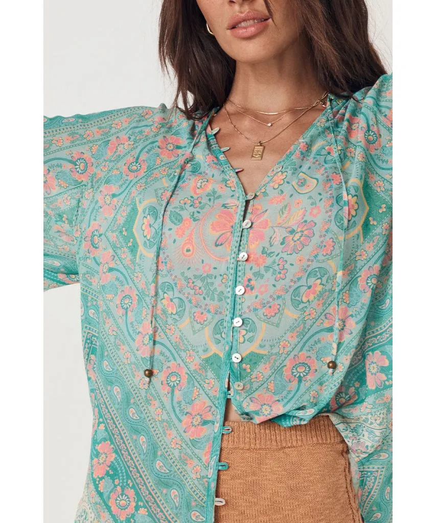 Farrah Blouse Aqua