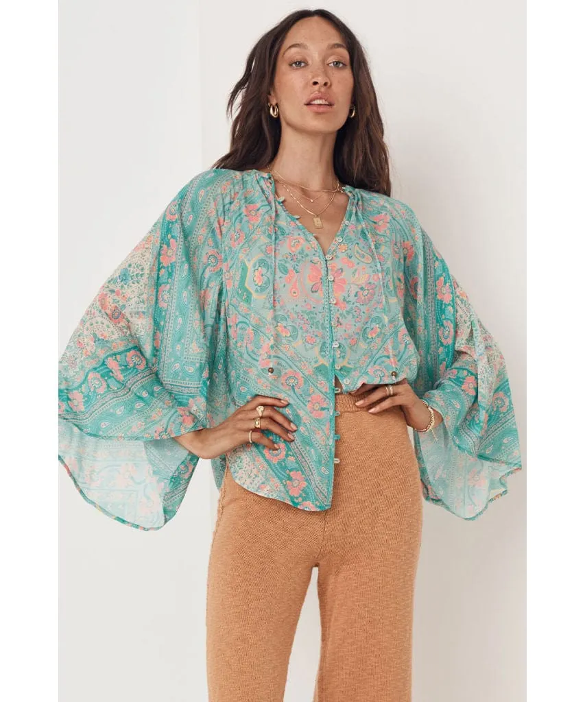 Farrah Blouse Aqua