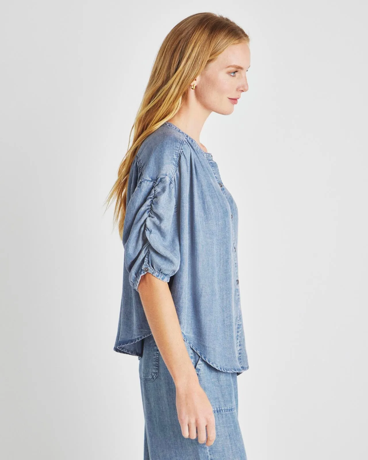 Fiorella Indigo Blouse