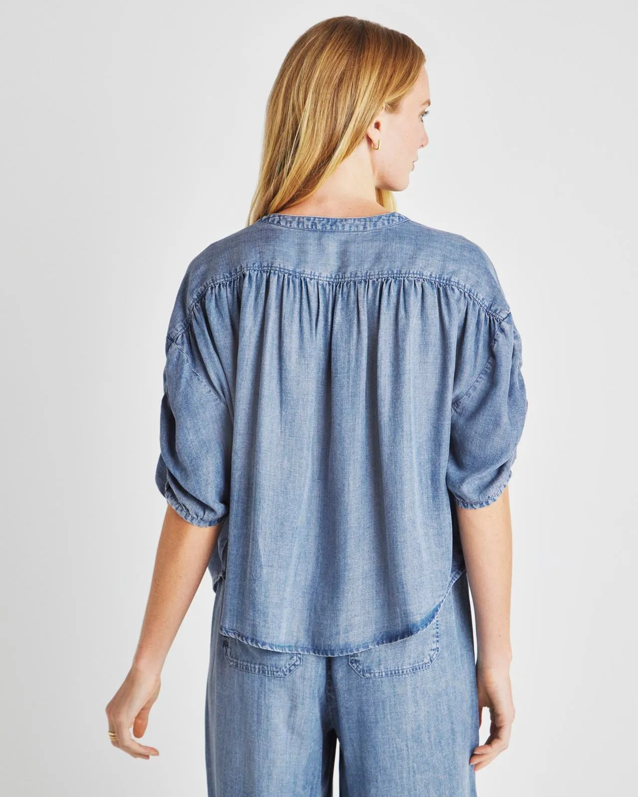 Fiorella Indigo Blouse