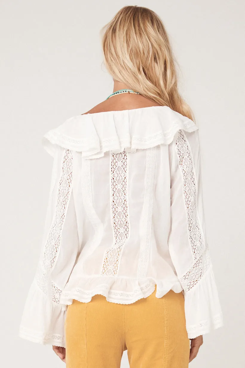 Fleur Lace Frill Blouse