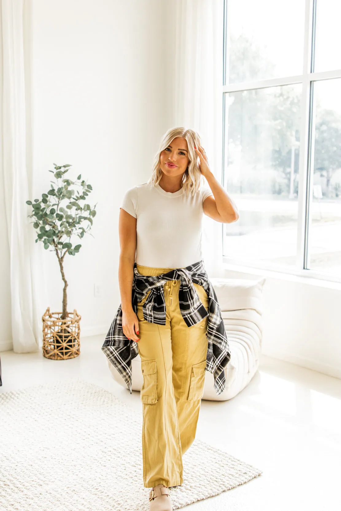 Freya Utility Cargo Pants | Mustard