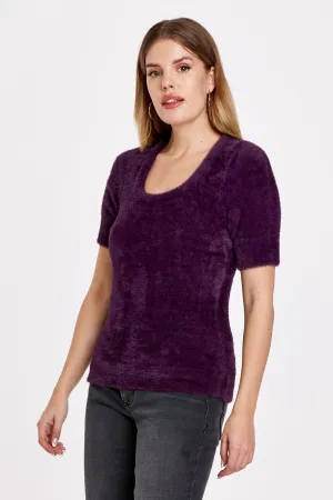 GRETA SQUARE NECK BLOUSE ROYAL RUBY