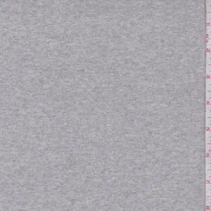 Heather Light Grey Mini Rib Knit Fabric