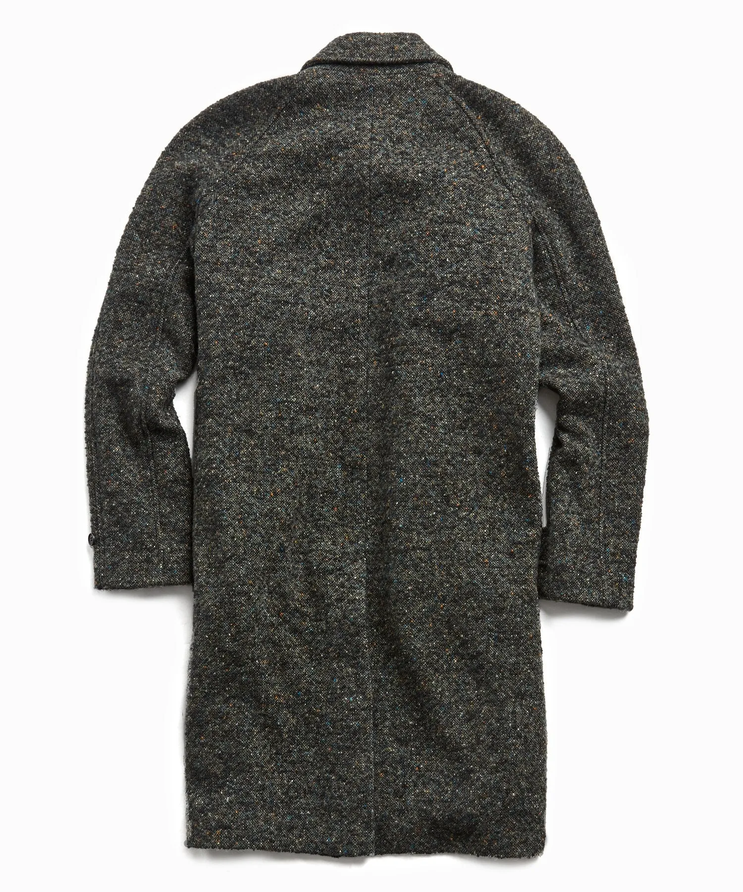 Italian Wool Fleck Topcoat in Olive