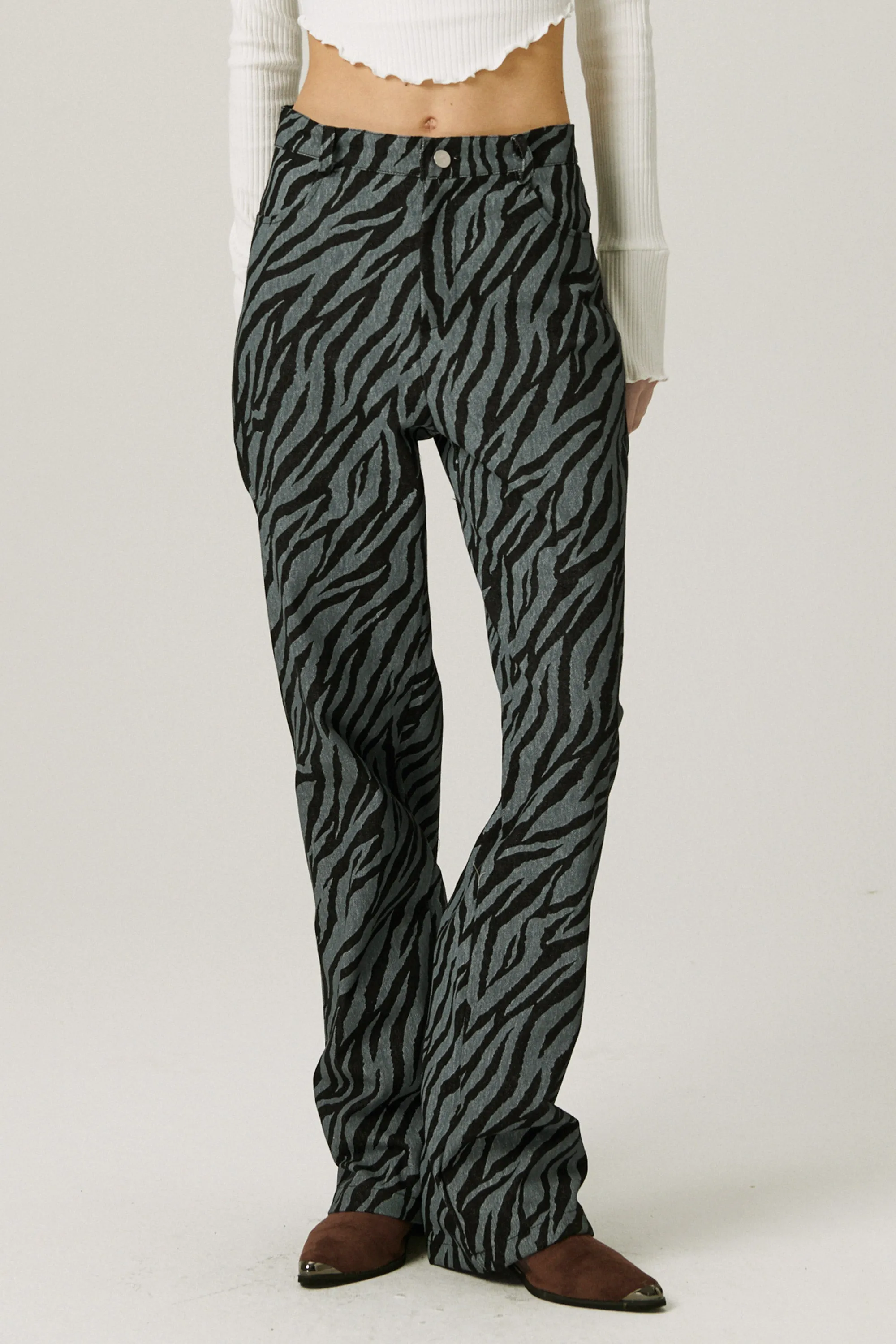 Ivy Wide Leg Pants in Zebra