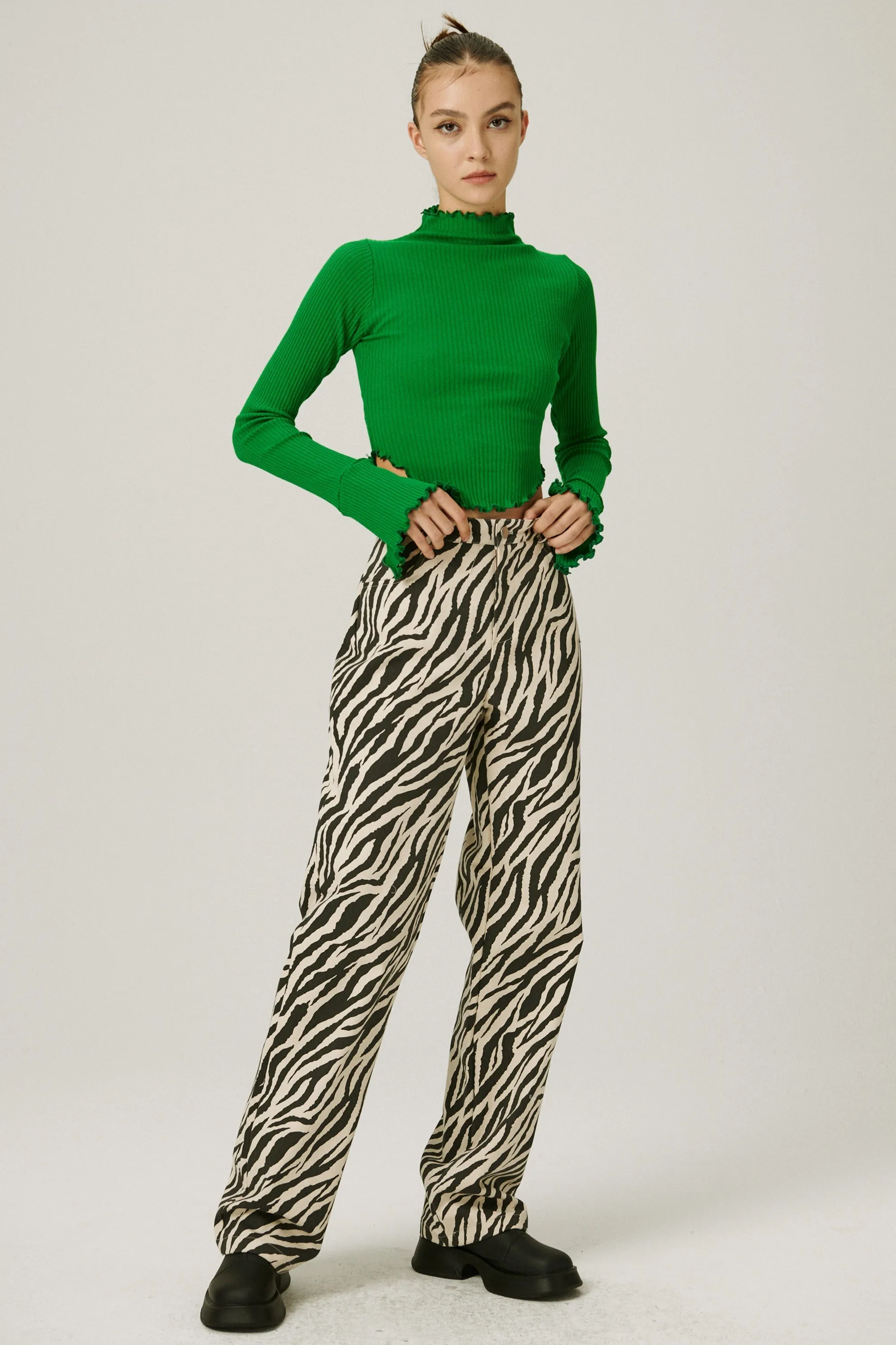 Ivy Wide Leg Pants in Zebra