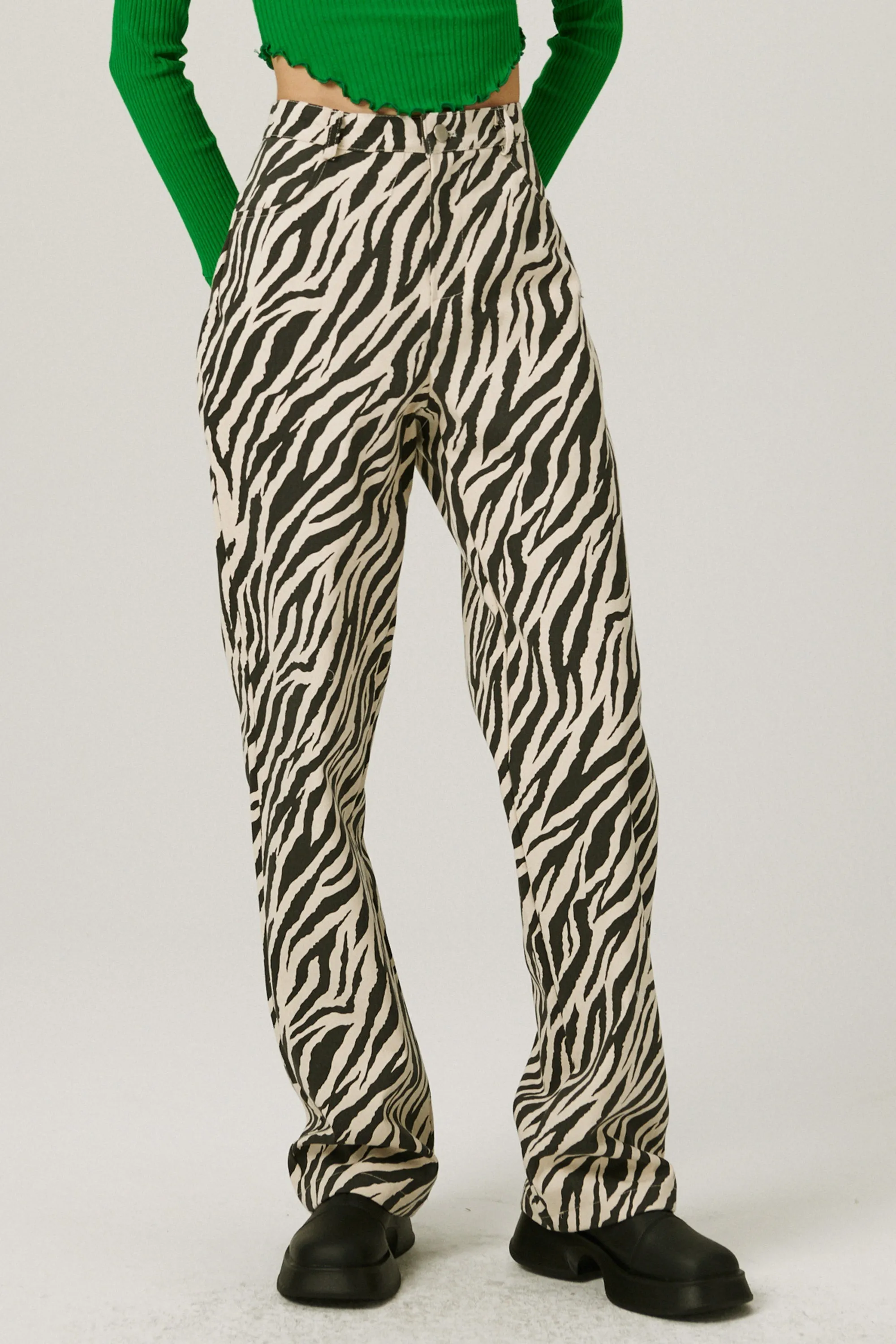 Ivy Wide Leg Pants in Zebra