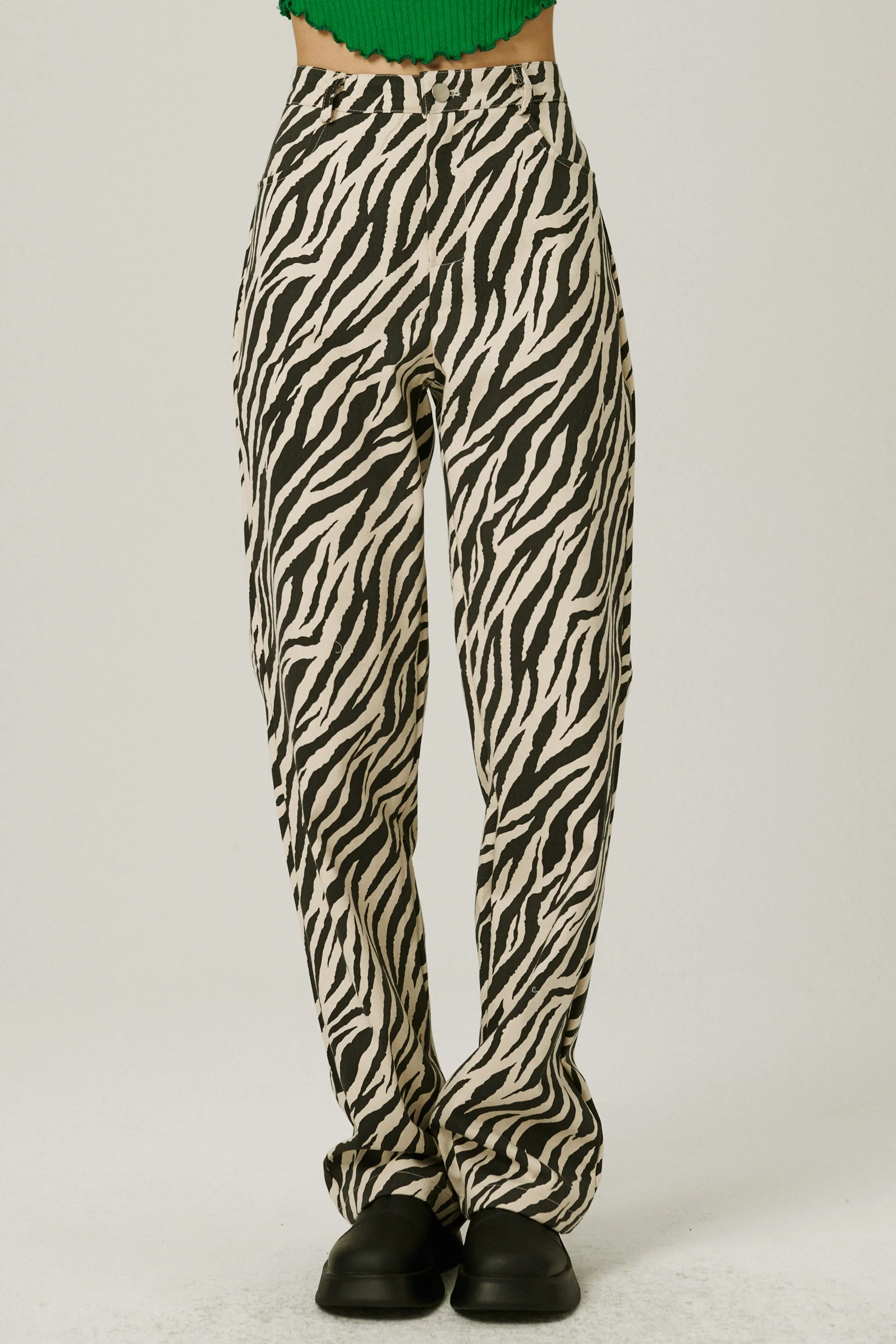 Ivy Wide Leg Pants in Zebra