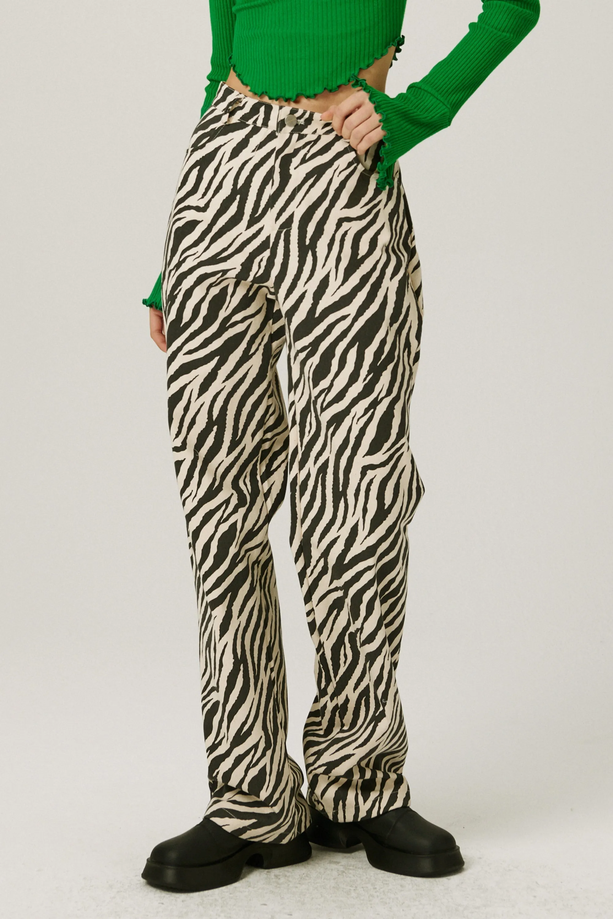 Ivy Wide Leg Pants in Zebra