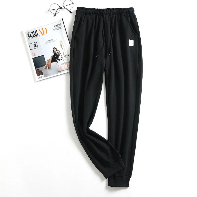 Jogger Men Casual Sporty Summer Solid Colored Trendy Korean Long Inner Pants