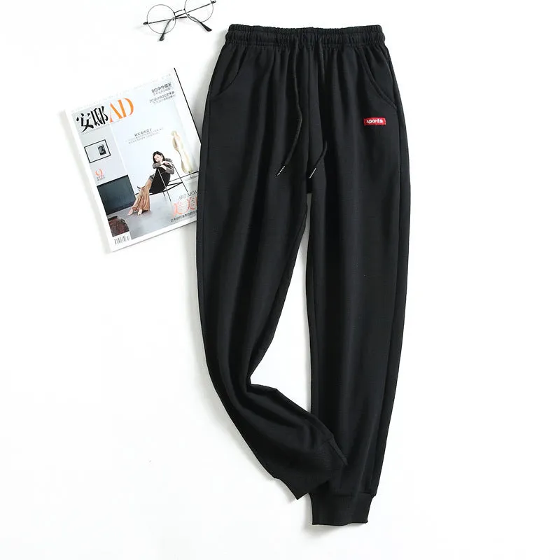 Jogger Men Casual Sporty Summer Solid Colored Trendy Korean Long Inner Pants