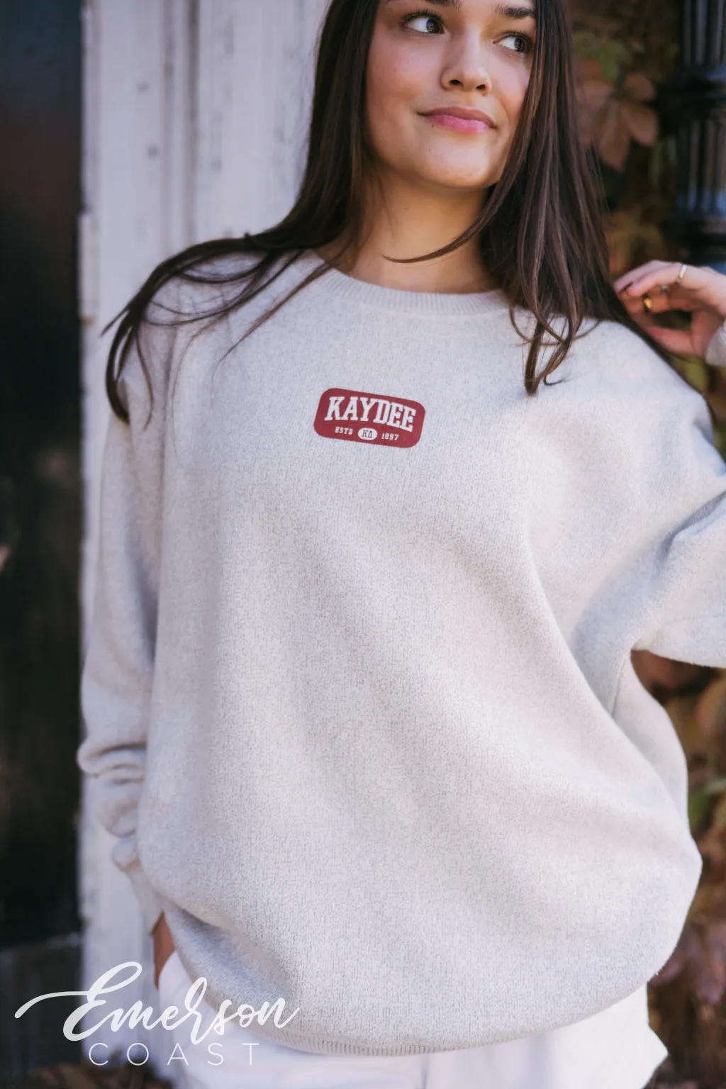 Kaydee Small Patch Cozy Knit Crewneck