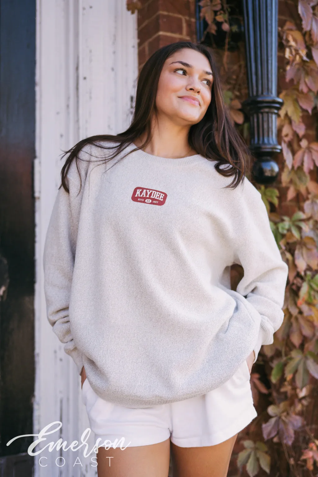 Kaydee Small Patch Cozy Knit Crewneck