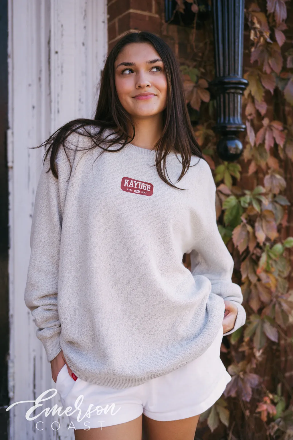 Kaydee Small Patch Cozy Knit Crewneck