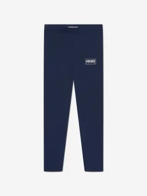 KENZO Girls Logo Leggings in Navy