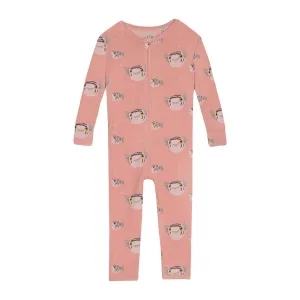 Kickee - Zipper Convertible Sleeper - Blush Puffer Family