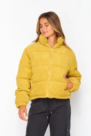 Lemon Ginger Jacket Corduroy Stage Puffer Jacket