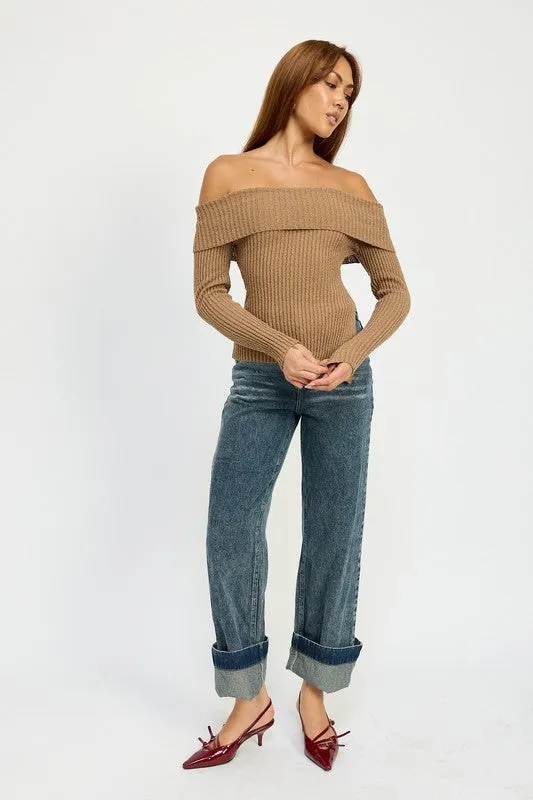 Lena Asymmetrical Off Shoulder Top